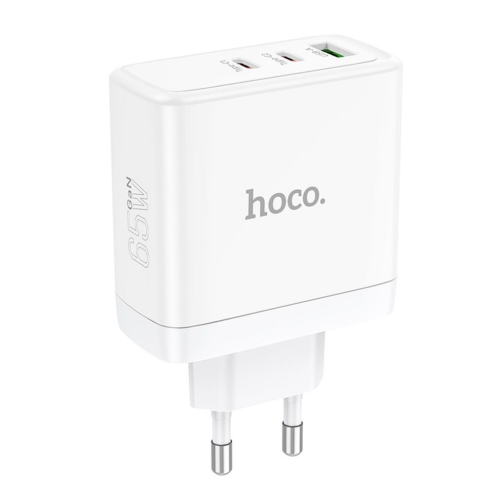 Incarcator Retea HOCO N30, 65W, 3.25A, 1 x USB-A - 2 x USB-C, Alb