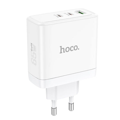 Incarcator Retea HOCO N30, 65W, 3.25A, 1 x USB-A - 2 x USB-C, Alb