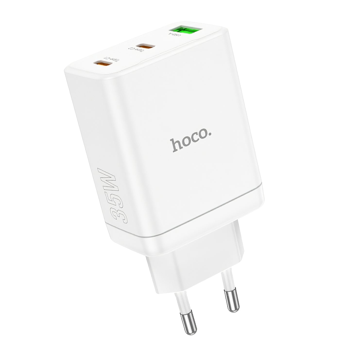 Incarcator Retea HOCO N33, 35W, 3A, 1 x USB-A - 2 x USB-C, Alb