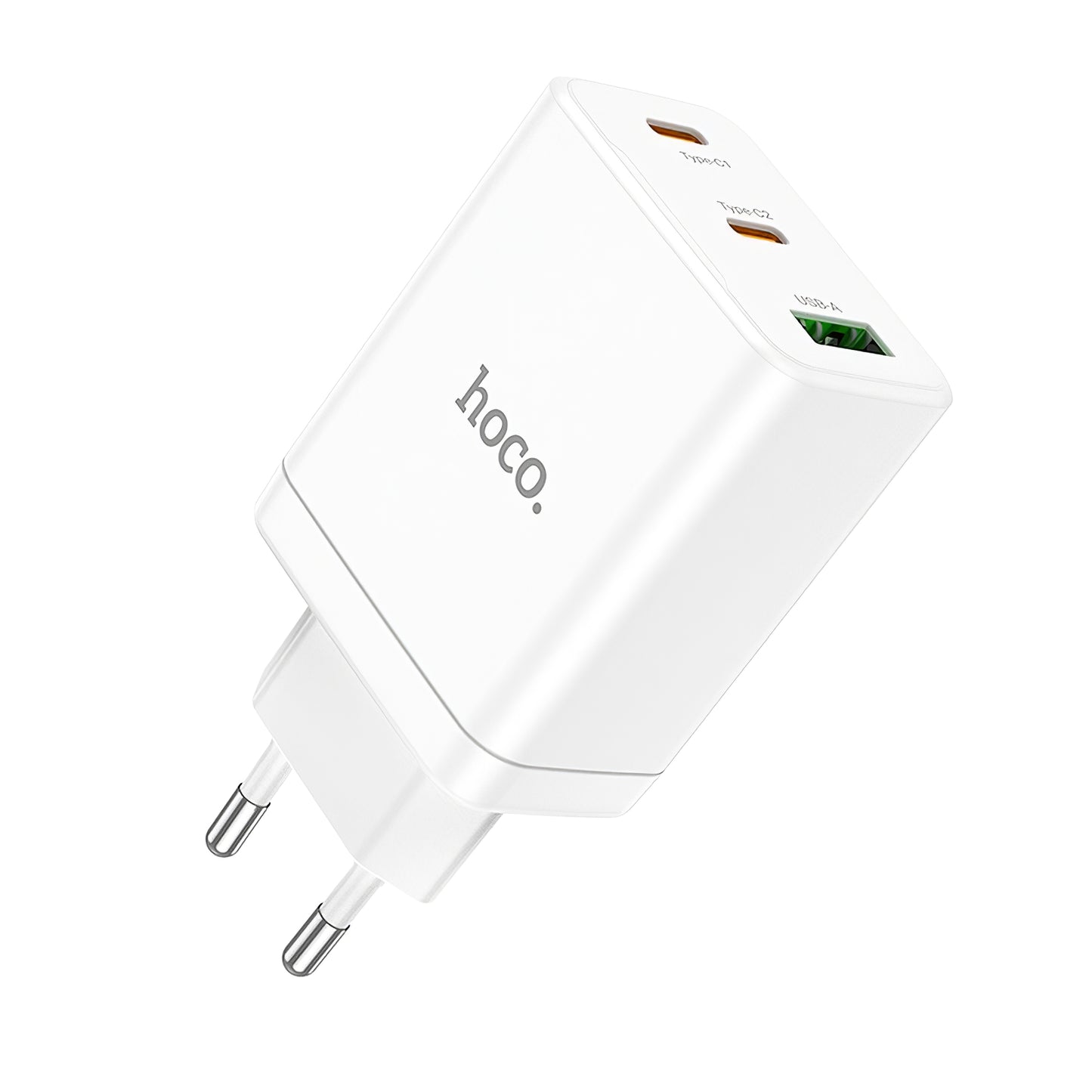 Incarcator Retea HOCO N33, 35W, 3A, 1 x USB-A - 2 x USB-C, Alb