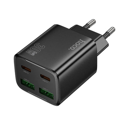 Incarcator Retea HOCO N56, 30W, 3A, 2 x USB-A - 2 x USB-C, Negru