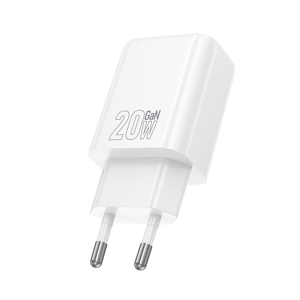 Incarcator Retea HOCO N61, 20W, 3A, 1 x USB-A - 1 x USB-C, Alb