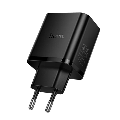 Incarcator Retea HOCO N75, 65W, 3A, 1 x USB-A - 2 x USB-C, Negru