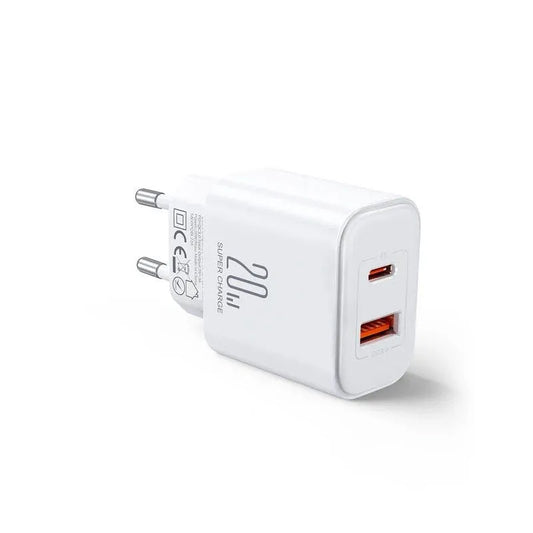 Incarcator Retea Joyroom JR-TCF05, 20W, 3A, 1 x USB-A - 1 x USB-C, Alb