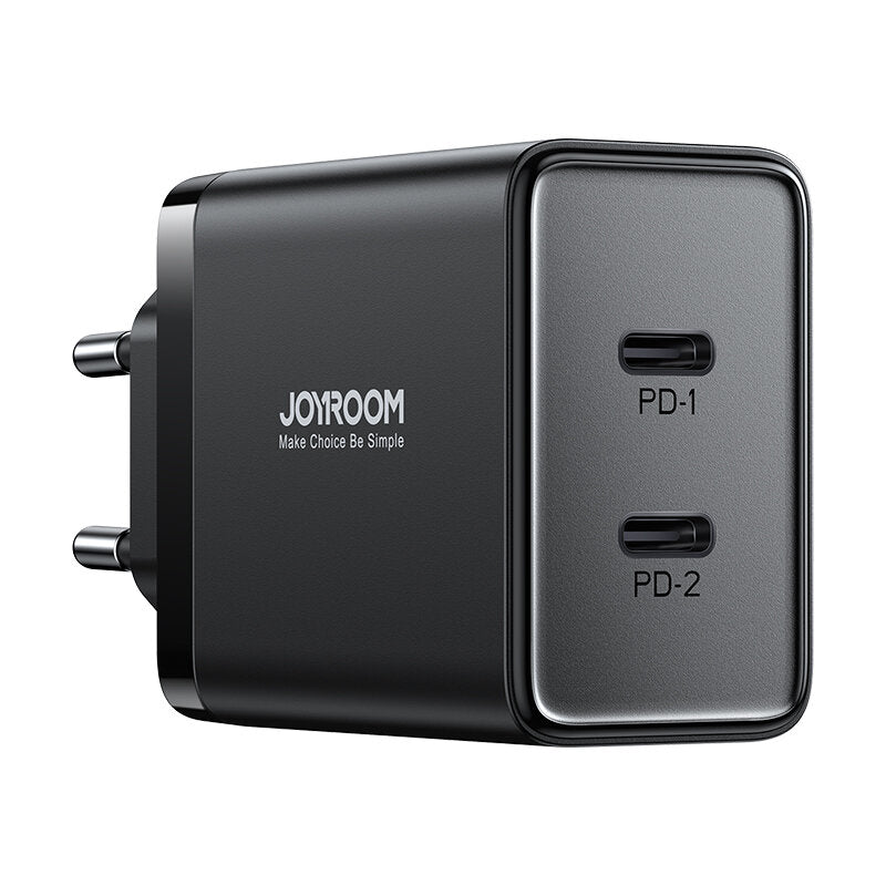 Incarcator Retea Joyroom JR-TCF09, 40W, 3A, 2 x USB-C, Negru