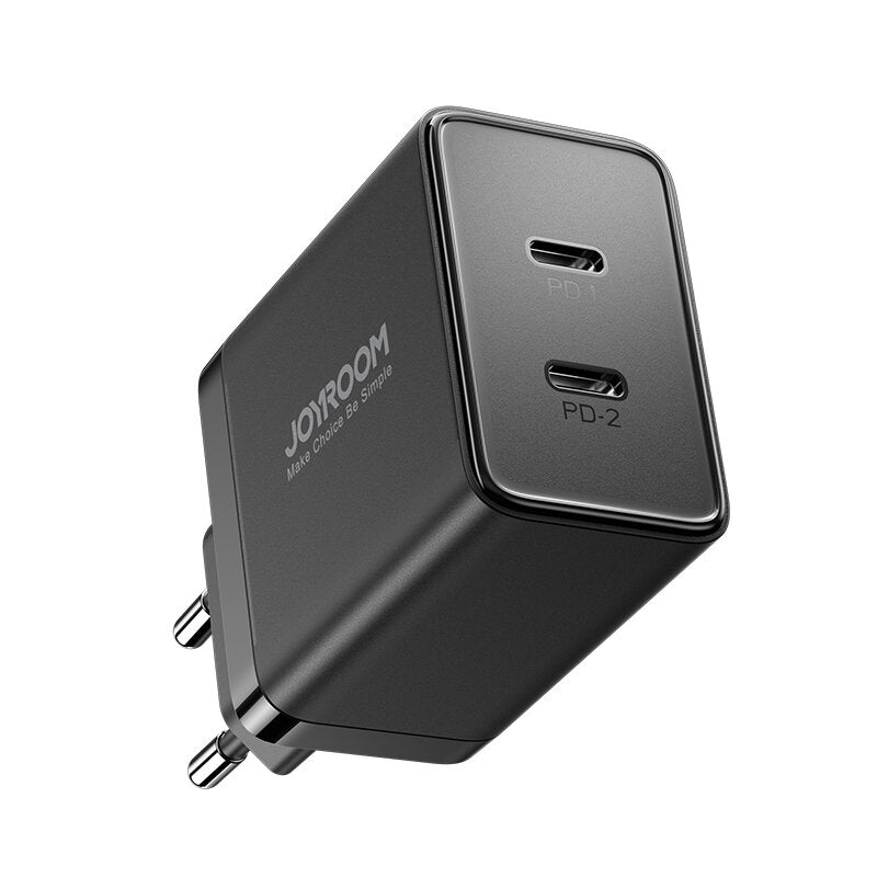 Incarcator Retea Joyroom JR-TCF09, 40W, 3A, 2 x USB-C, Negru