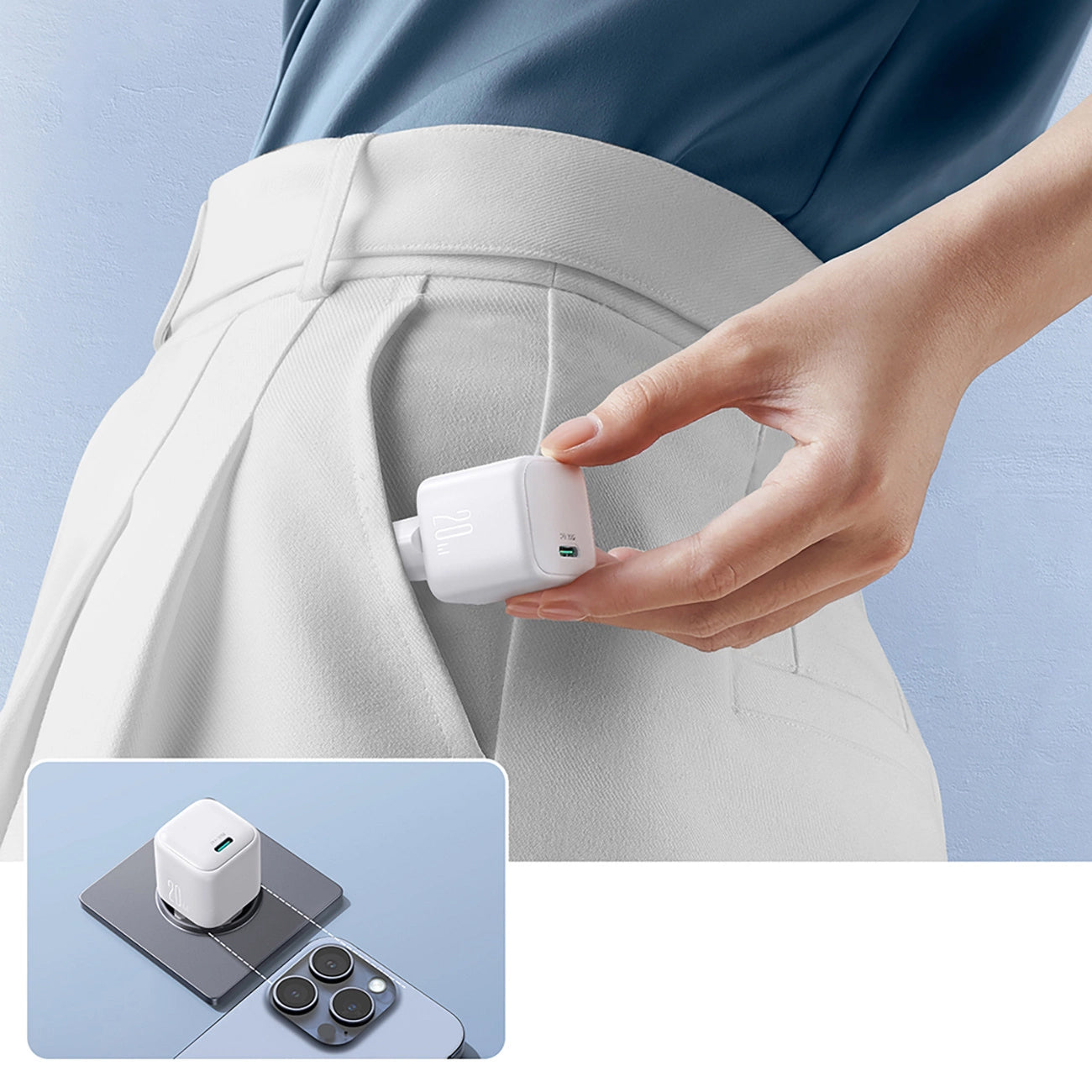 Incarcator Retea Joyroom JR-TCG08, 20W, 3A, 1 x USB-C, Alb