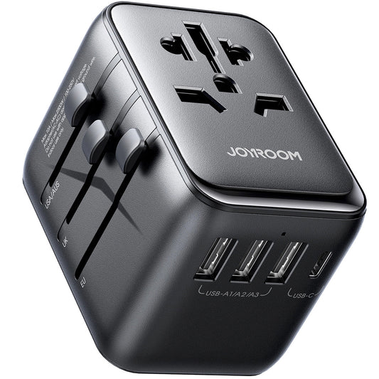 Incarcator Retea Joyroom JR-TCW01 Travel, 17W, 3A, 1 x USB-C - 3 x USB-A, Negru