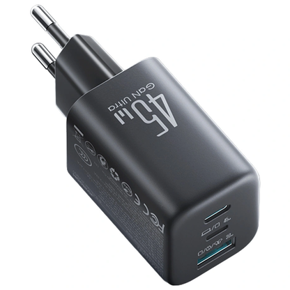 Incarcator Retea Joyroom JR-TO1, 45W, 3A, 1 x Lightning - 1 x USB-A - 1 x USB-C, Negru