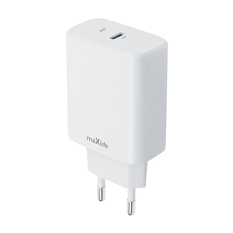 Ładowarka sieciowa MaXlife MXTC-10-30C, 30 W, 3 A, 1 x USB-C, biała 