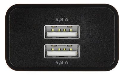 Incarcator Retea MaXlife MXTC-12, 24W, 2.4A, 2 x USB-A, Negru