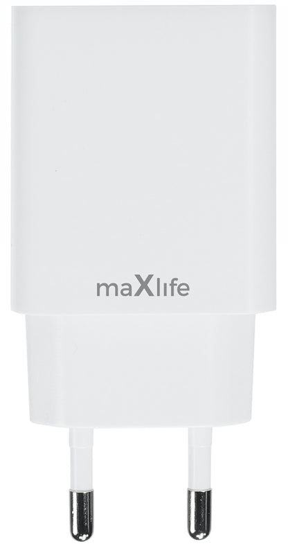 Incarcator Retea MaXlife MXTC-13-20AC, 20W, 3A, 1 x USB-A - 1 x USB-C, Alb