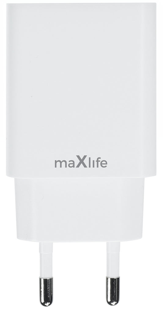 Incarcator Retea MaXlife MXTC-13-20AC, 20W, 3A, 1 x USB-A - 1 x USB-C, Alb