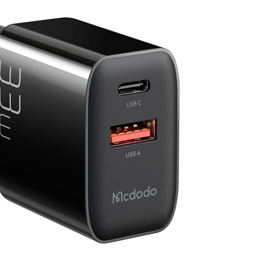 Incarcator Retea McDodo CH-0921, 33W, 3A, 1 x USB-A - 1 x USB-C, Negru