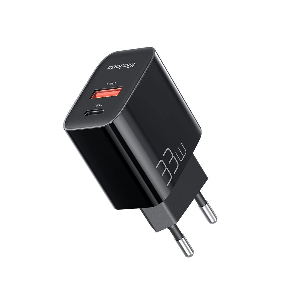 Incarcator Retea McDodo CH-0921, 33W, 3A, 1 x USB-A - 1 x USB-C, Negru