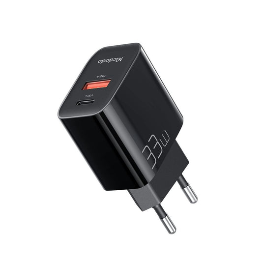Incarcator Retea McDodo CH-0921, 33W, 3A, 1 x USB-A - 1 x USB-C, Negru
