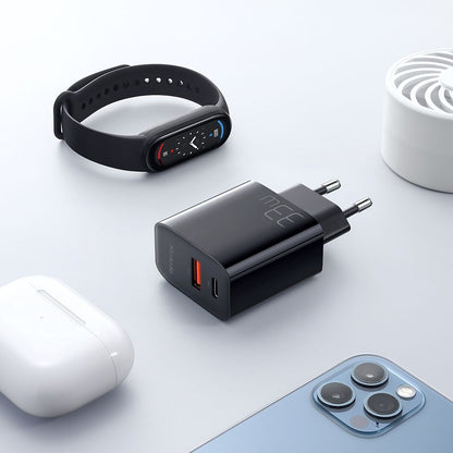 Incarcator Retea McDodo CH-0921, 33W, 3A, 1 x USB-A - 1 x USB-C, Negru