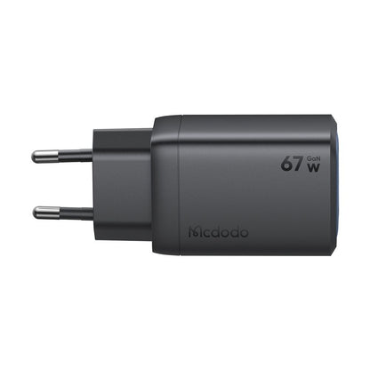 Incarcator Retea McDodo CH-0970 Gana Mini, 67W, 3A, 1 x USB-A - 2 x USB-C, Negru