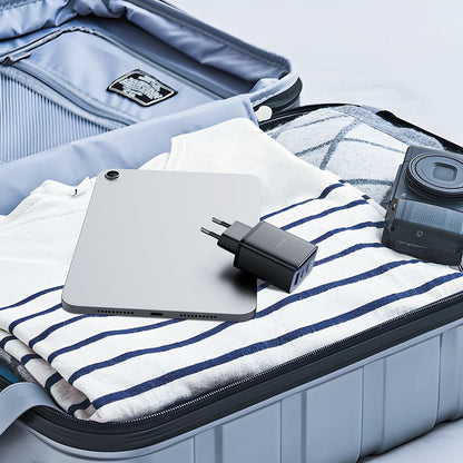 Incarcator Retea McDodo CH-2180 Display, 30W, 3A, 1 x USB-A - 2 x USB-C, Negru