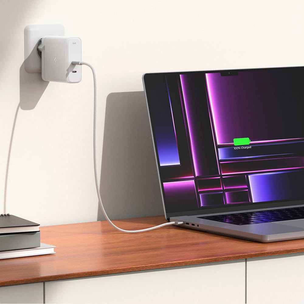 Incarcator Retea Spigen Arcstation Pro, 140W, 3.25A, 2 x USB-C, Alb
