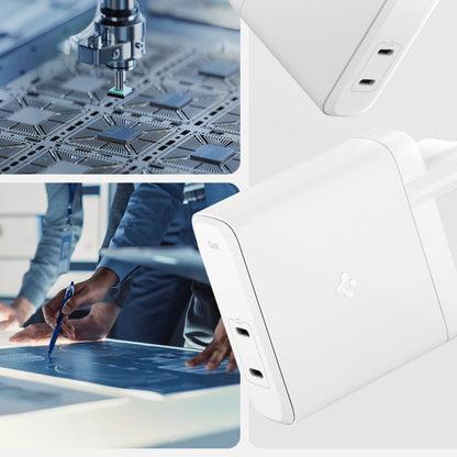 Incarcator Retea Spigen Arcstation Pro, 140W, 3.25A, 2 x USB-C, Alb