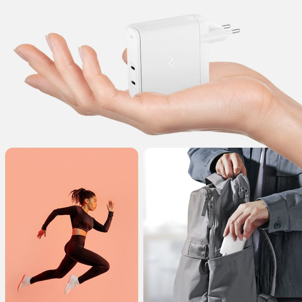 Incarcator Retea Spigen Arcstation Pro, 140W, 3.25A, 2 x USB-C, Alb