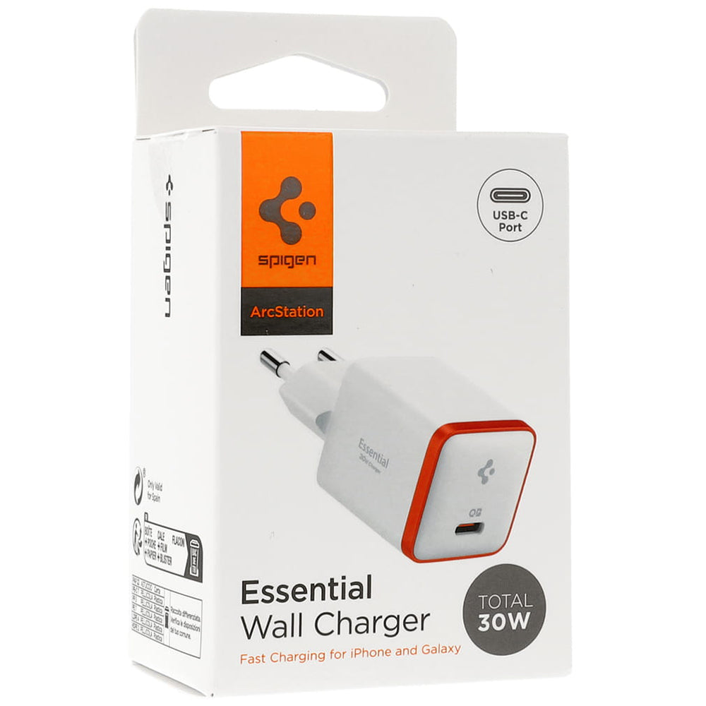 Incarcator Retea Spigen EE301EU Essential, 30W, 3A, 1 x USB-C, Alb ACH08449