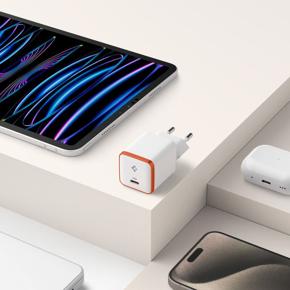 Incarcator Retea Spigen EE301EU Essential, 30W, 3A, 1 x USB-C, Alb ACH08449