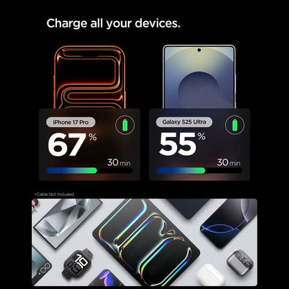 Incarcator Retea Spigen EE301EU Essential, 30W, 3A, 1 x USB-C, Gri ACH10447
