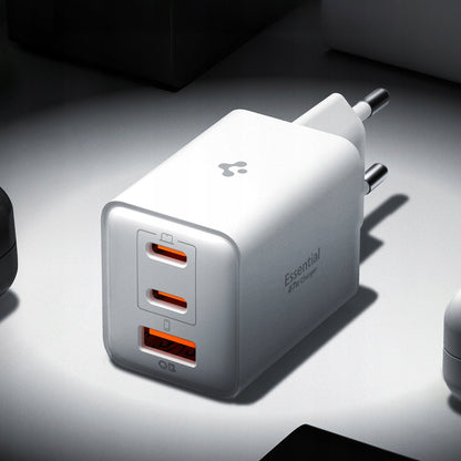 Incarcator Retea Spigen EE473EU Essential, 47W, 3A, 1 x USB-A - 2 x USB-C, Alb ACH09464