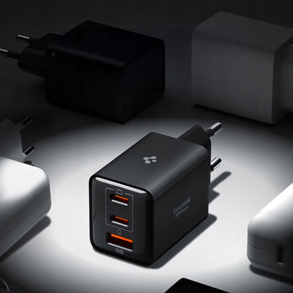 Incarcator Retea Spigen EE473EU Essential, 47W, 3A, 1 x USB-A - 2 x USB-C, Negru ACH09465