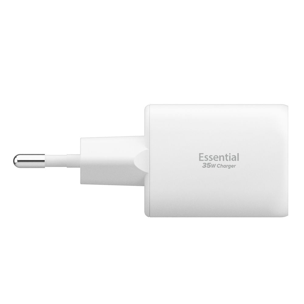 Incarcator Retea Spigen Essential, 35W, 3A, 1 x USB-A - 1 x USB-C, Alb ACH09462