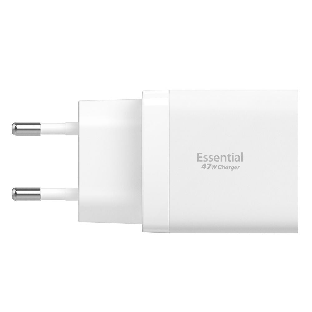 Incarcator Retea Spigen Essential, 47W, 3A, 2 x USB-C, Alb ACH08707