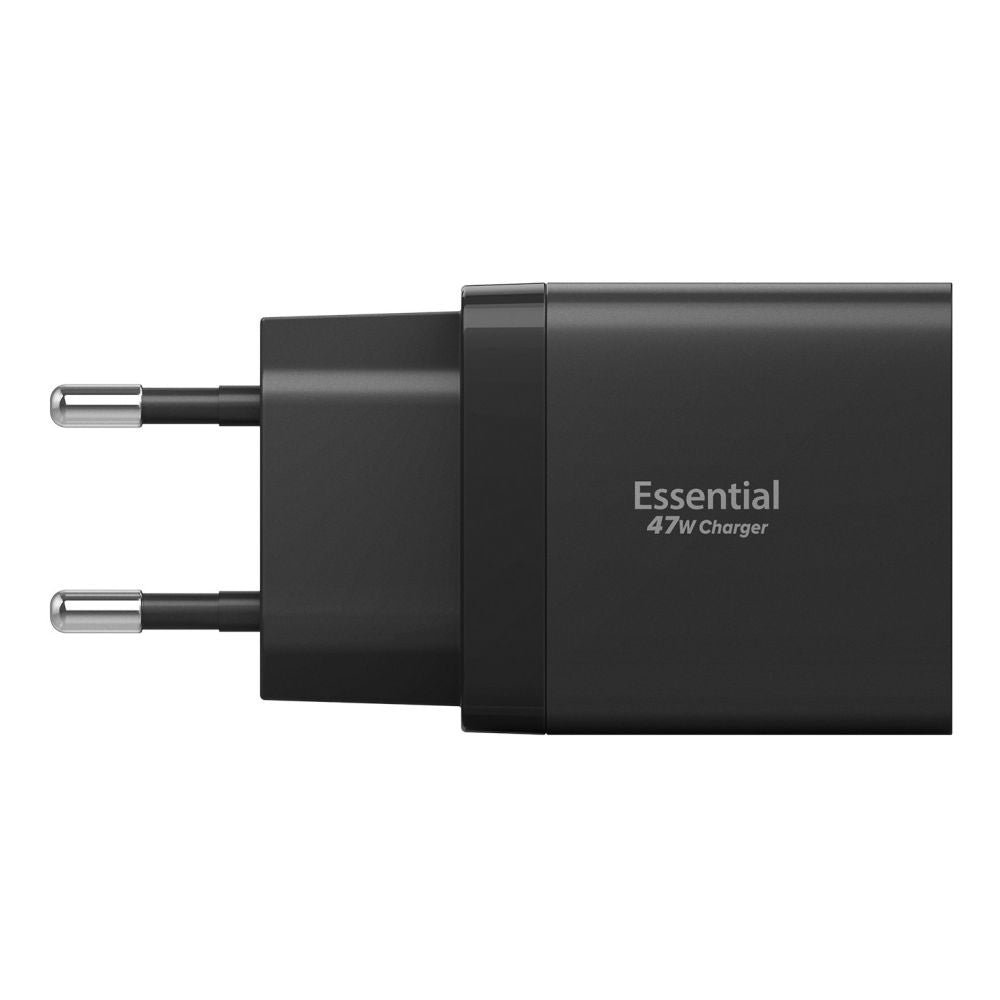 Incarcator Retea Spigen Essential, 47W, 3A, 2 x USB-C, Negru ACH09457