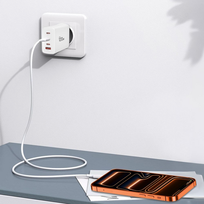 Incarcator Retea Tech-Protect NC120W-GAN, 120W, 5A, 1 x USB-A - 3 x USB-C, Alb