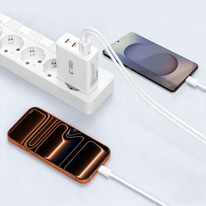Incarcator Retea Tech-Protect NC140W-GAN, 140W, 5A, 1 x USB-A - 3 x USB-C, Alb