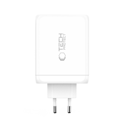 Incarcator Retea Tech-Protect NC200W-GAN, 200W, 5A, 1 x USB-A - 3 x USB-C, Alb