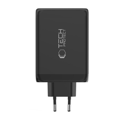 Incarcator Retea Tech-Protect NC240W-GAN, 240W, 5A, 1 x USB-A - 3 x USB-C, Negru