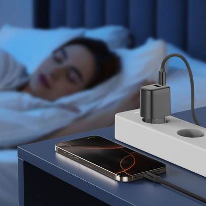 Incarcator Retea Tech-Protect NCA45W, 45W, 3A, 1 x USB-A - 1 x USB-C, Negru