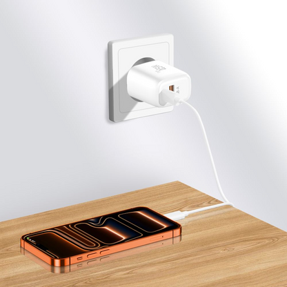 Incarcator Retea Tech-Protect NCA45W, 45W, 3A, 1 x USB-A - 1 x USB-C, Alb