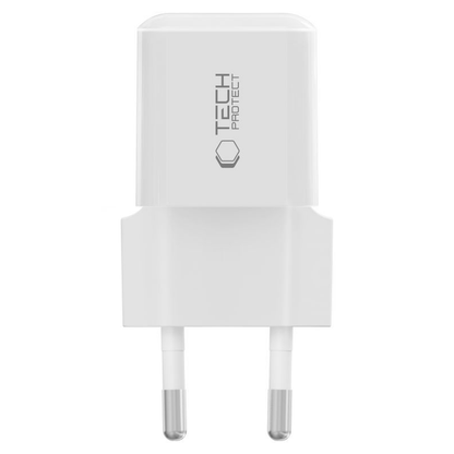 Incarcator Retea Tech-Protect NCM25, 25W, 3A, 1 x USB-C, Alb