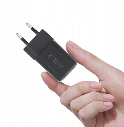 Incarcator Retea Tech-Protect NCM33W, 33W, 3A, 1 x USB-A - 1 x USB-C, Negru