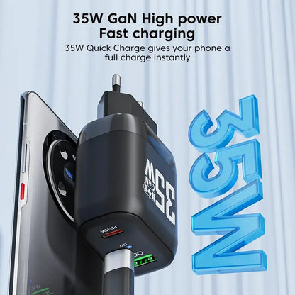 Incarcator Retea Techsuit CHPD174, 35W, 3A, 1 x USB-A - 1 x USB-C, Alb