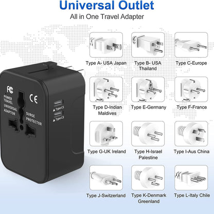 Incarcator Retea Techsuit HHT202-2C Travel, 15W, 3A, 2 x USB-C, Alb