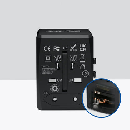 Incarcator Retea Techsuit HHT904-W2 Travel, 20W, 3A, 2 x USB-A - 2 x USB-C, Alb