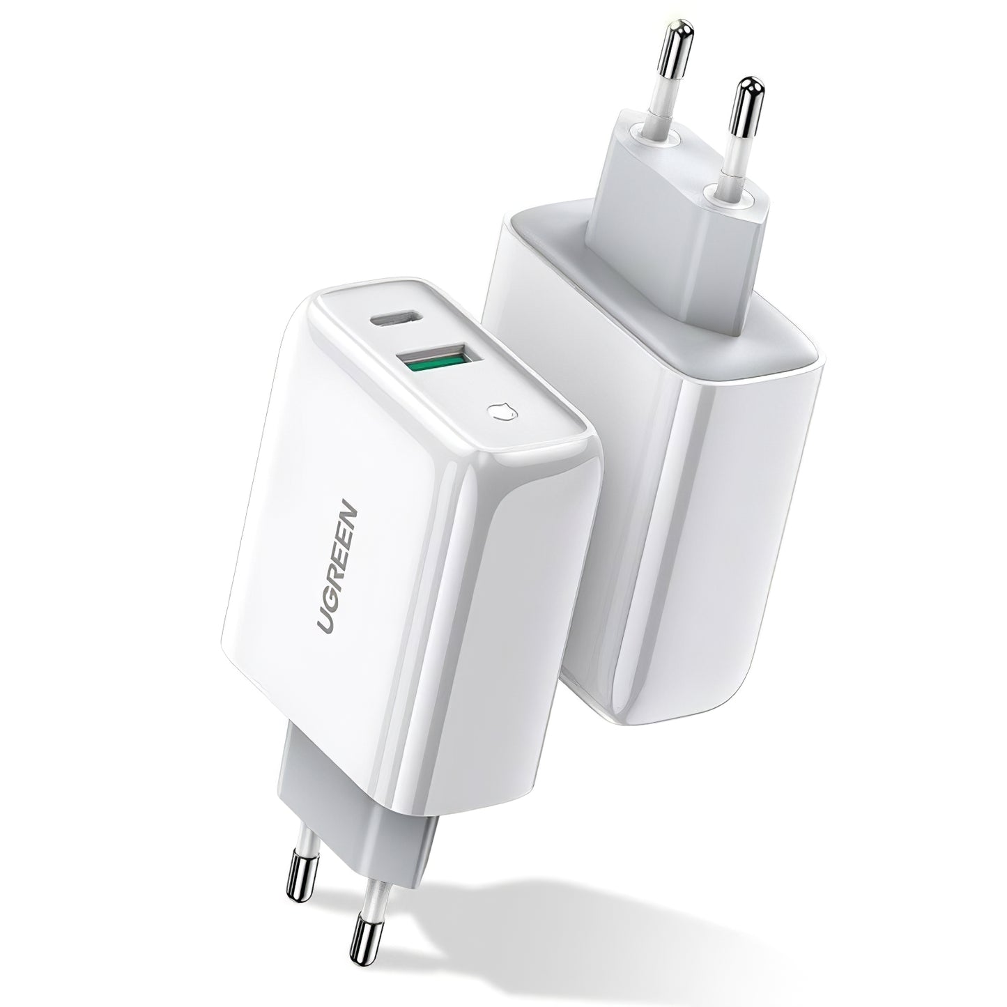 Ładowarka sieciowa UGREEN CD170, 36W, 3A, 1 x USB-A - 1 x USB-C, biała 