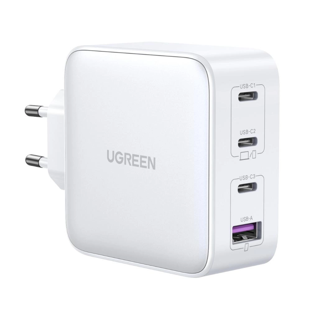 Incarcator Retea UGREEN CD226, 100W, 5A, 1 x USB-A - 3 x USB-C, Alb