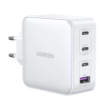 Incarcator Retea UGREEN CD226, 100W, 5A, 1 x USB-A - 3 x USB-C, Alb