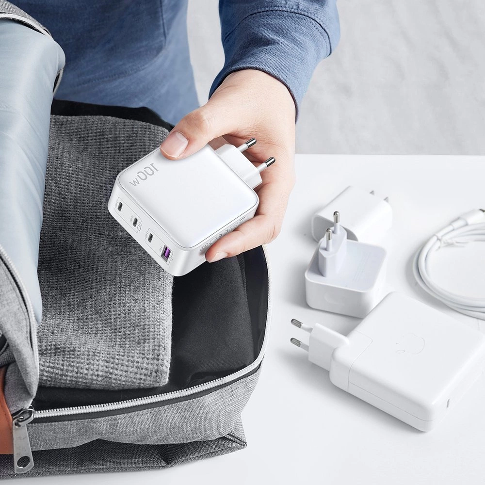 Incarcator Retea UGREEN CD226, 100W, 5A, 1 x USB-A - 3 x USB-C, Alb