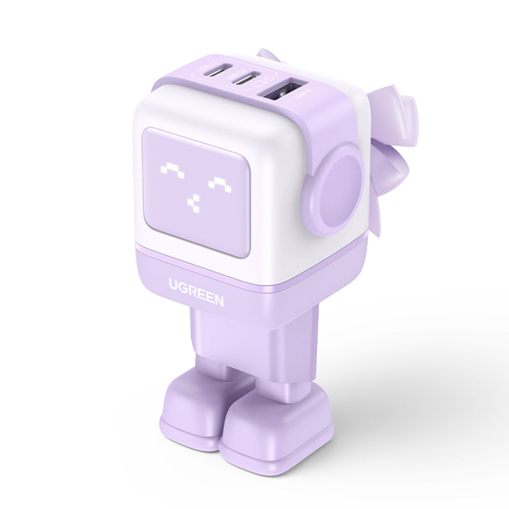 Incarcator Retea UGREEN CD361 Uno, 65W, 3.25A, 1 x USB-A - 2 x USB-C, Mov